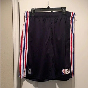 NBA Logo Basketball Shorts Navy Blue & Red